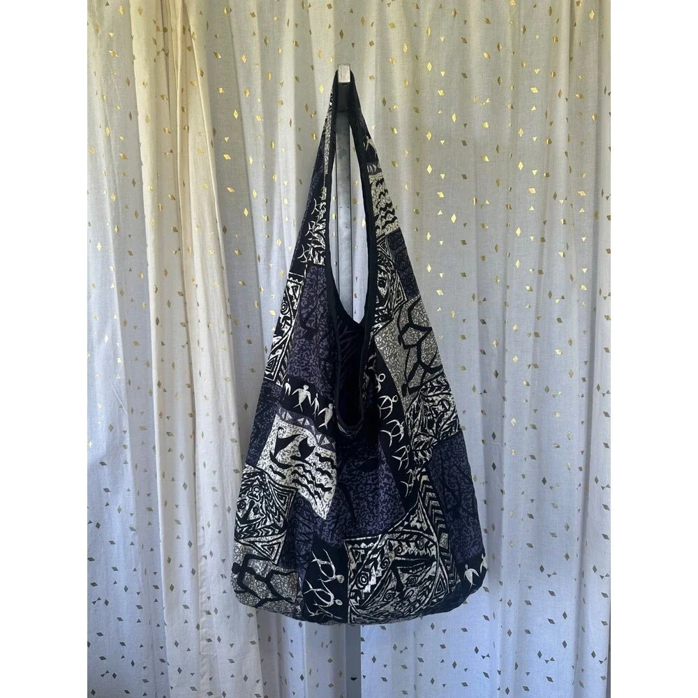 Polynesian Handmade Hawaiian Reversable Tribal Shoulder Hobo Beach Shopping Bag